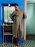 Long jacquard shirt dress for pregnancy and nursing clothes khaki - vertbaudet enfant 