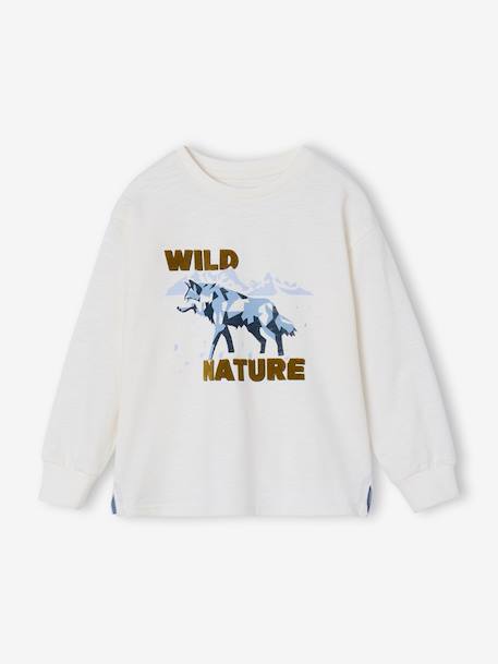 Long-Sleeved T-Shirt for Boys ecru - vertbaudet enfant 