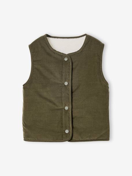 Gilet mixte sans manches réversible capsule famille écru - vertbaudet enfant 