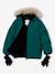 Fleece-Lined Lightweight Jacket, with Mittens or Gloves amber+fir green - vertbaudet enfant 