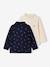 Pack of 2 Polo Neck Tops for Babies navy blue+pale pink - vertbaudet enfant 