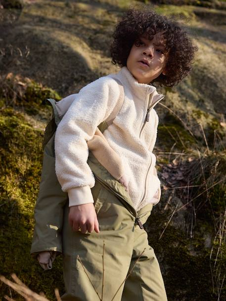 Veste en polaire Teddy avec fermeture éclair enfants MATCEDRIC MINI A TURE bleu foncé+cannelle+écru+lilas poudré+vert - vertbaudet enfant 
