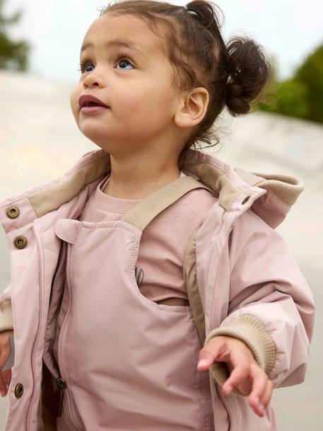 MATWALENTAYO children's rain dungarees MINI A TURE all year round deep blue+green+old rose - vertbaudet enfant 