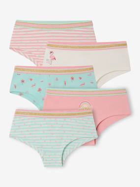 Girls-Underwear-Knickers-Pack of 5 Shorties for Girls