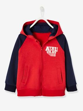 -Zipped Jacket with Hood for Boys