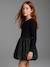 Robe boule fille bi-matière anthracite - vertbaudet enfant 