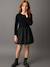 Robe boule fille bi-matière anthracite - vertbaudet enfant 