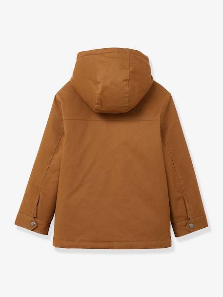Warm Parka for Boys, by CYRILLUS caramel+navy blue - vertbaudet enfant 