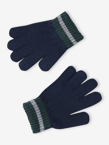 Christmas set: reindeer beanie + snood + mittens/gloves for boys navy blue - vertbaudet enfant 