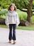 Girl's jacquard jumper with sparkly details marl grey+rosy - vertbaudet enfant 