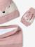 Christmas Set with Beanie + Snood + Gloves/Mittens rosy - vertbaudet enfant 