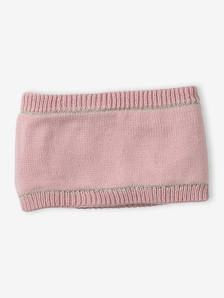 Christmas Set with Beanie + Snood + Gloves/Mittens rosy - vertbaudet enfant 