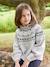 Girl's jacquard jumper with sparkly details marl grey+rosy - vertbaudet enfant 