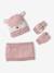 Christmas Set with Beanie + Snood + Gloves/Mittens rosy - vertbaudet enfant 