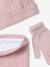 Girl's Christmas set: beanie + snood + mittens/gloves rosy - vertbaudet enfant 