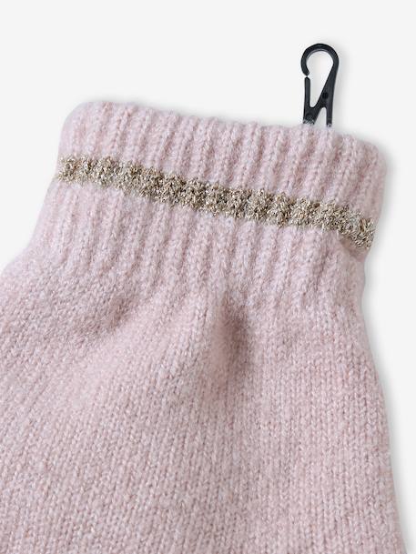 Girl's Christmas set: beanie + snood + mittens/gloves rosy - vertbaudet enfant 