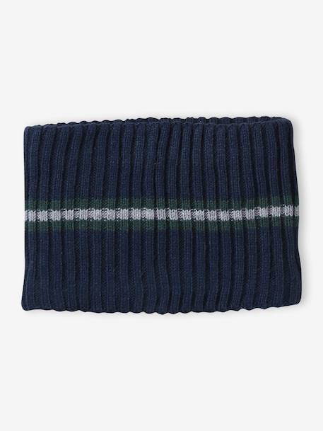 Christmas set: reindeer beanie + snood + mittens/gloves for boys navy blue - vertbaudet enfant 