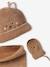 Christmas Set with Bear Beanie, Snood & Mittens for Babies pecan nut - vertbaudet enfant 
