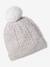 Christmas Cable Knit Set: Beanie + Snood + Mittens/Gloves for Girls marl beige - vertbaudet enfant 