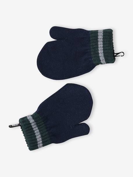 Christmas set: reindeer beanie + snood + mittens/gloves for boys navy blue - vertbaudet enfant 