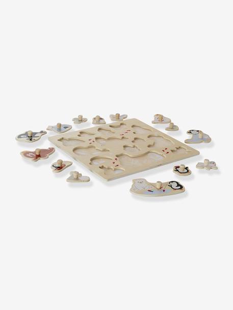 FSC® wooden ICE FLOE button puzzle wood - vertbaudet enfant 