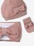 Christmas Set: Beanie, Snood & Mittens for Babies rosy - vertbaudet enfant 