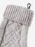 Christmas Cable Knit Set: Beanie + Snood + Mittens/Gloves for Girls marl beige - vertbaudet enfant 