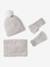 Christmas Cable Knit Set: Beanie + Snood + Mittens/Gloves for Girls marl beige - vertbaudet enfant 