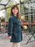 Corduroy Dress for Girls fir green+mauve - vertbaudet enfant 