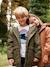 Parka garçon à capuche doublure sherpa kaki+noir - vertbaudet enfant 