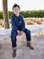 Straight Leg Jeans with Turn-Ups for Boys brut denim+stone - vertbaudet enfant 