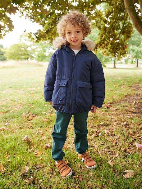 Hooded Parka for Boys navy blue - vertbaudet enfant 