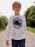T-shirt garçon imprimé devant anthracite+écru - vertbaudet enfant 