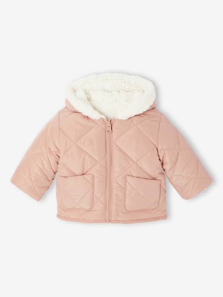 Reversible lightweight jacket for babies old rose - vertbaudet enfant 