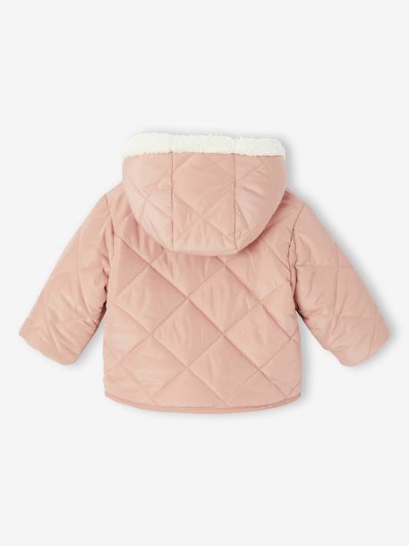 Reversible lightweight jacket for babies old rose - vertbaudet enfant 