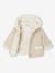 Wool blend coat for babies with iridescent effect and faux fur lining marl beige - vertbaudet enfant 