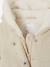 Wool blend coat for babies with iridescent effect and faux fur lining marl beige - vertbaudet enfant 