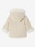 Wool blend coat for babies with iridescent effect and faux fur lining marl beige - vertbaudet enfant 