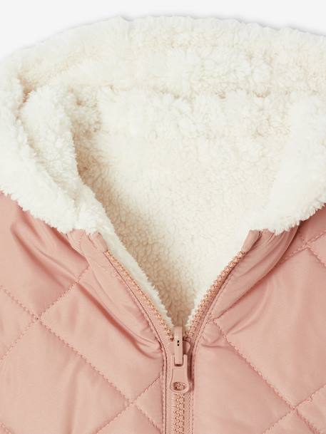 Reversible lightweight jacket for babies old rose - vertbaudet enfant 
