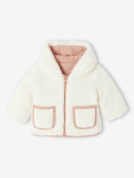Reversible lightweight jacket for babies old rose - vertbaudet enfant 