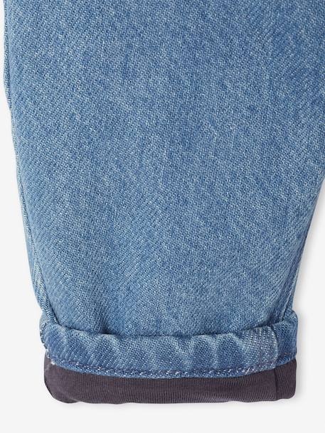 Lined Jeans with Elasticated Waistband, for Babies stone - vertbaudet enfant 
