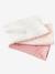Pack of 3 Muslin Squares in Cotton Gauze Pink/Print - vertbaudet enfant 