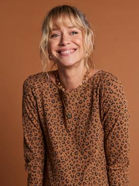Maternity-Leopard Print T-Shirt for Maternity, ENVIE DE FRAISE