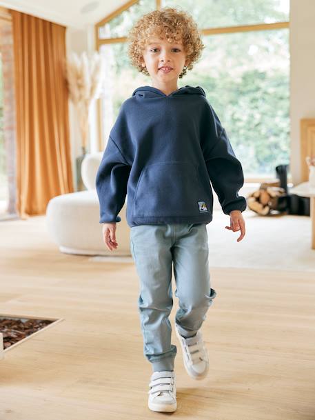 Hooded Fleece Sweatshirt for Boys slate blue - vertbaudet enfant 