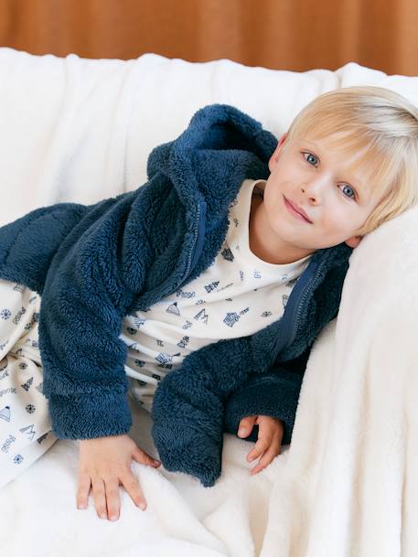 Sherpa Bed Jacket for Boys night blue - vertbaudet enfant 