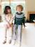 Jacquard Knit Jumper, Round Neckline, for Boys green+slate blue - vertbaudet enfant 