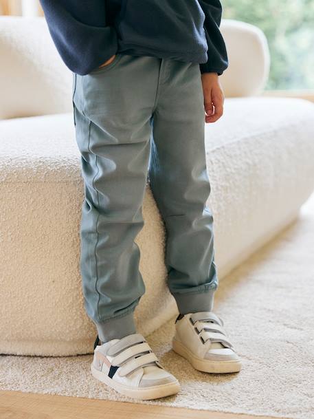 Easy-on jogger trousers for boys anthracite+caramel+grey blue+khaki - vertbaudet enfant 