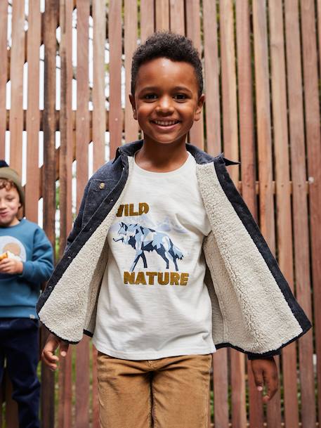 Long-Sleeved T-Shirt for Boys ecru - vertbaudet enfant 