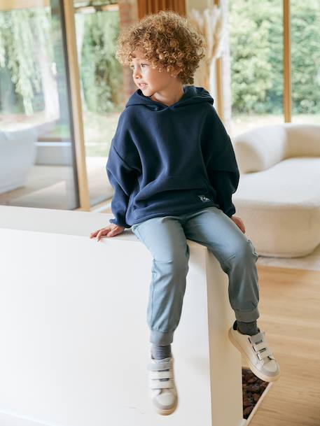 Hooded Fleece Sweatshirt for Boys slate blue - vertbaudet enfant 