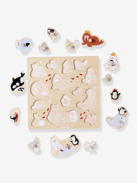 FSC® wooden ICE FLOE button puzzle wood - vertbaudet enfant 